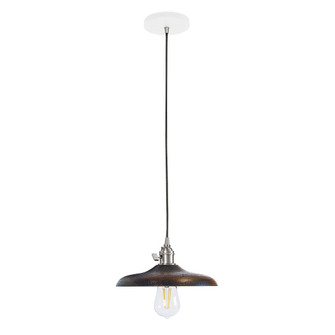 Uno One Light Pendant in White with Brushed Nickel (518|PEB410-44-96-C26)