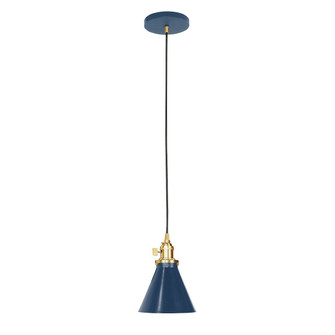 Uno One Light Pendant in Navy with Brushed Brass (518|PEB405-50-91-C25)