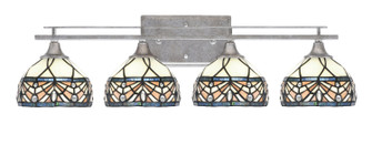 Uptowne Four Light Bathroom Lighting in Aged Silver (200|134-AS-9485)