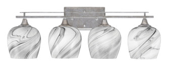 Uptowne Four Light Bathroom Lighting in Aged Silver (200|134-AS-4819)