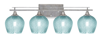 Uptowne Four Light Bathroom Lighting in Aged Silver (200|134-AS-4605)