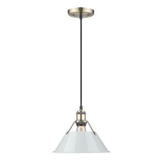 Orwell AB One Light Pendant in Aged Brass (62|3306-M AB-DB)