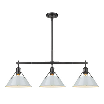 Orwell BLK Three Light Linear Pendant in Matte Black (62|3306-LP BLK-DB)