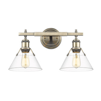 Orwell AB Two Light Bath Vanity in Aged Brass (62|3306-BA2 AB-CLR)