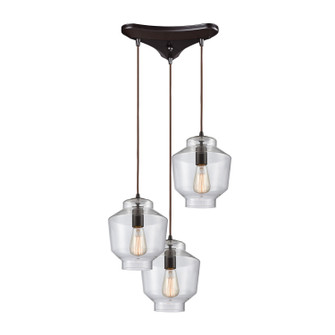 Barrel Three Light Pendant in Oil Rubbed Bronze (45|10905/3)