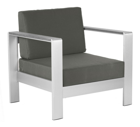 Cosmopolitan Arm Chair in Dark Gray, Silver (339|703985)