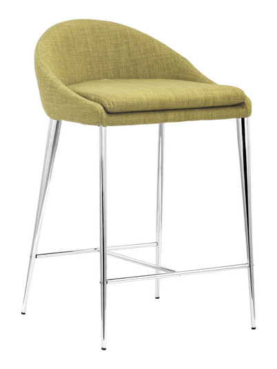 Reykjavik Counter Chair in Pea Green, Chrome (339|300335)