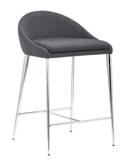 Reykjavik Counter Chair in Graphite, Chrome (339|300334)