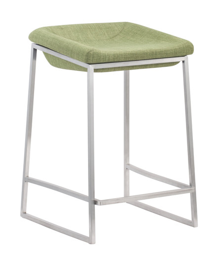 Lids Counter Stool (Set of 2) in Green, Silver (339|300036)