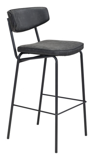 Sharon Bar Chair (Set of 4) in Vintage Black, Black (339|109590)