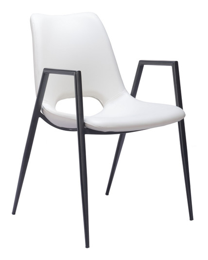 Desi Dining Chair (Set of 2) in White, Black (339|109535)