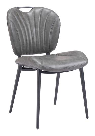 Terrence Dining Chair (Set of 2) in Vintage Gray, Black (339|109338)