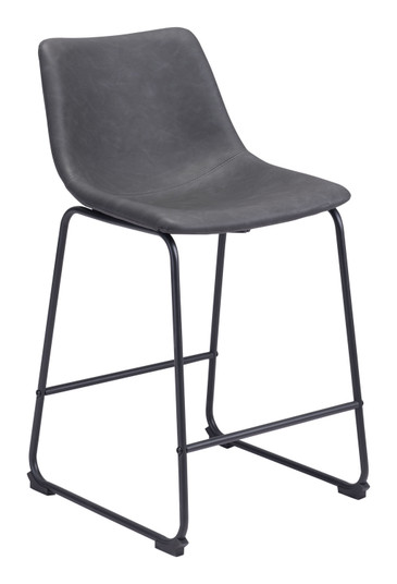 Smart Counter Chair (Set of 2) in Charcoal, Black (339|109324)