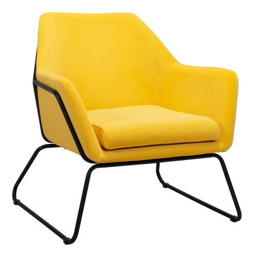 Jose Accent Chair in Yellow, Black (339|109240)