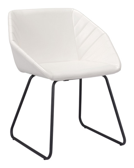 Miguel Dining Chair in White, Black (339|109233)