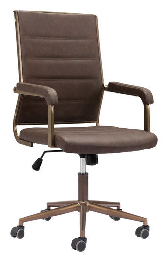 Auction Office Chair in Espresso, Bronze (339|109022)