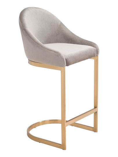 Scott Counter Chair in Gray, Gold (339|101971)