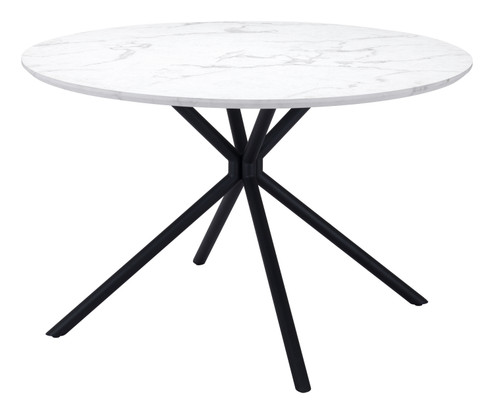 Amiens Dining Table in White, Black (339|101879)