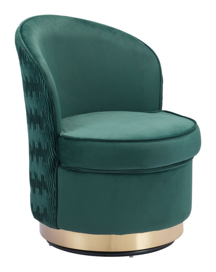 Zelda Accent Chair in Green, Gold (339|101866)