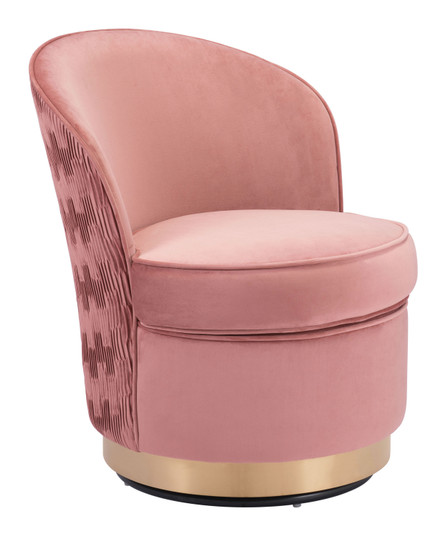 Zelda Accent Chair in Pink, Gold (339|101865)