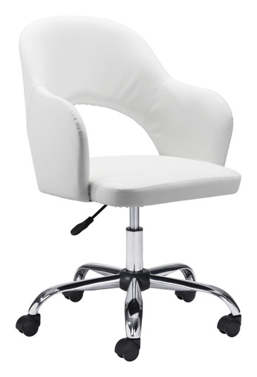 Planner Office Chair in White, Chrome (339|101834)