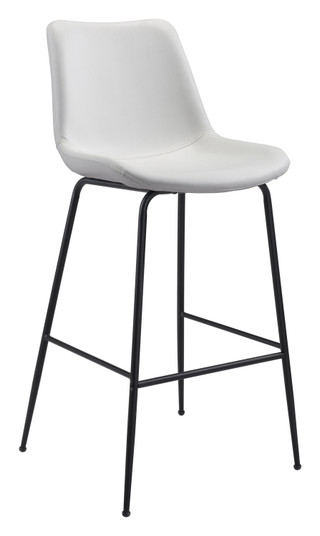 Byron Bar Chair in White, Black (339|101773)