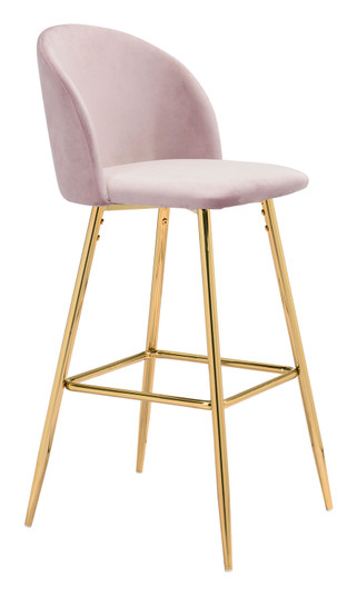 Cozy Bar Chair in Pink, Gold (339|101559)