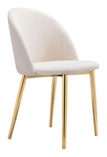 Cozy Dining Chair in Cream, Gold (339|101557)