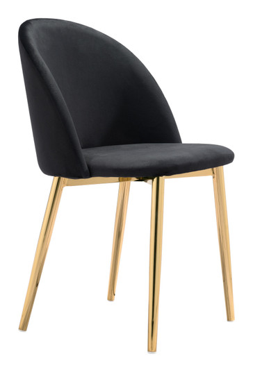 Cozy Dining Chair in Black, Gold (339|101556)