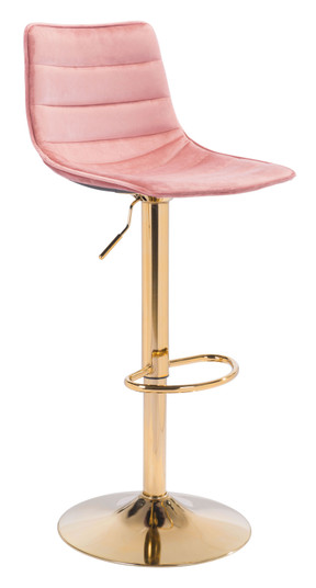 Prima Bar Chair in Pink, Gold (339|101454)