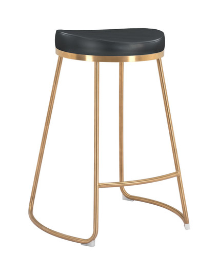Bree Counter Stool (Set of 2) in Black, Gold (339|101263)
