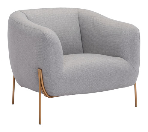 Micaela Arm Chair in Gray, Gold (339|101259)