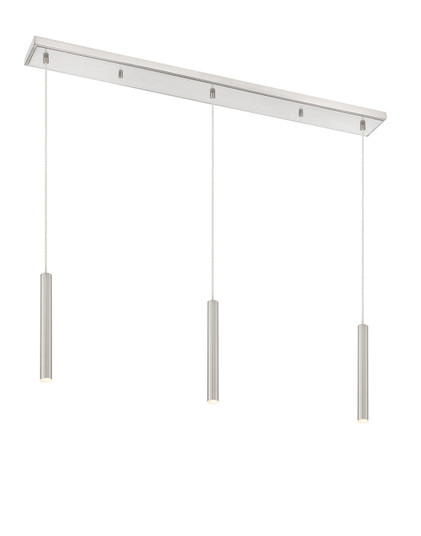 Forest LED Linear Chandelier in Brushed Nickel (224|917MP12-BN-LED-3LBN)