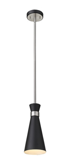 Soriano One Light Pendant in Matte Black / Brushed Nickel (224|728MP-MB-BN)
