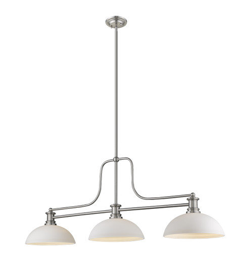 Melange Three Light Billiard in Brushed Nickel (224|725-3BN-DMO14)