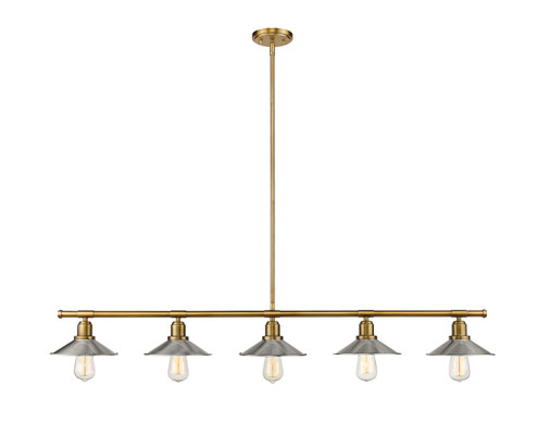 Casa Five Light Linear Chandelier in Factory Brass (224|613-5L-FB+BN)