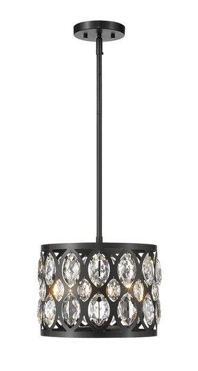 Dealey Three Light Chandelier in Matte Black (224|6010-12MB)