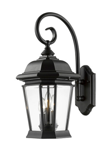 Melbourne Three Light Outdoor Wall Mount in Black (224|541B-BK)