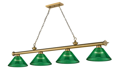 Cordon Four Light Billiard in Rubbed Brass (224|2306-4RB-ARG)