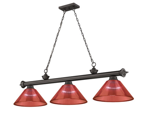 Cordon Three Light Billiard in Bronze (224|2306-3BRZ-PRD)