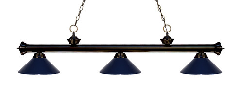 Riviera Three Light Billiard in Bronze (224|200-3BRZ-MNB)