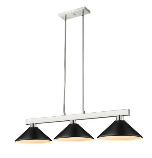 Cobalt Three Light Billiard in Brushed Nickel (224|152BN-MMB)