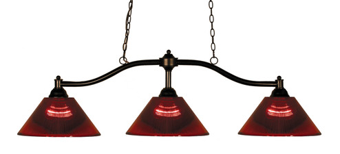 Chance Three Light Billiard in Bronze (224|147BRZ-ARBG)