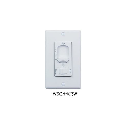 Control Dual Fan Light Wall Control in White (334|WSC4403W)