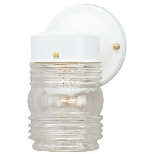 Exteriors White One Light Wall Fixture in White (88|6687800)