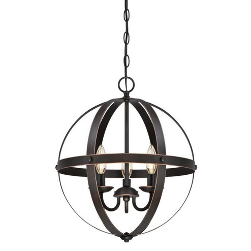 Stella Mira Three Light Pendant in Oil Rubbed Bronze With Highlights (88|6341800)