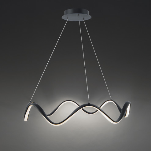 Morae LED Pendant in Black (34|PD-33230-BK)