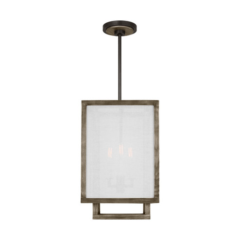 Brockway Three Light Chandelier in Weathered Oak Wood (454|TFC1103WDO)