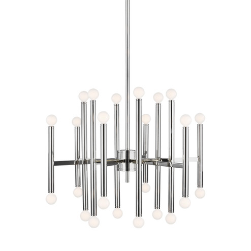 Beckham Modern 24 Light Chandelier in Polished Nickel (454|TC10624PN)