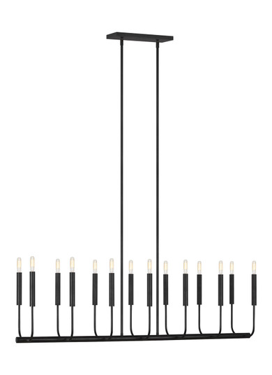 Brianna 14 Light Linear Chandelier in Aged Iron (454|EC10614AI)